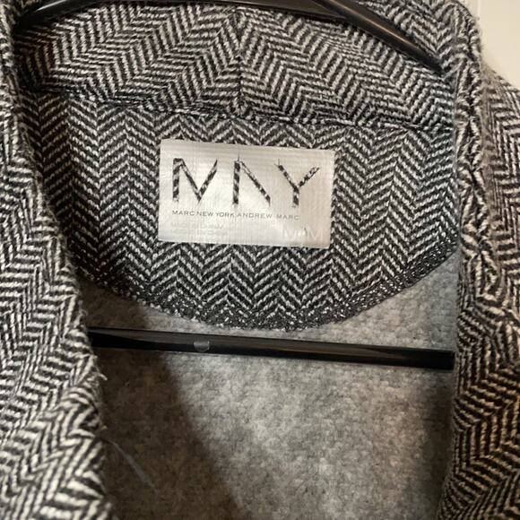 Marc New York Andrew Marc Herringbone fleece coat - Picture 5 of 13